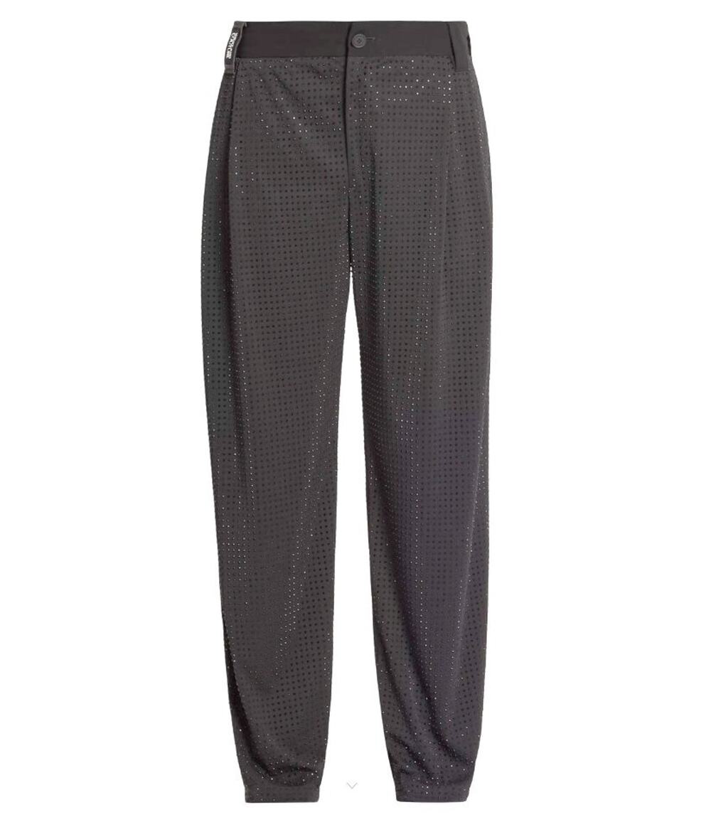 $895 NWT Versace Jeans Couture Black Iridescent Jacquard Slim Trousers Pants 34